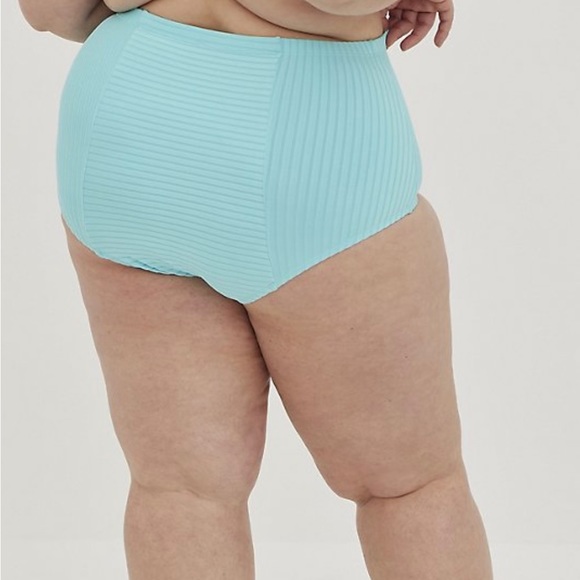 Torrid High Wasted Ruched Swim Brief - Blue size 2X - Picture 2 of 4